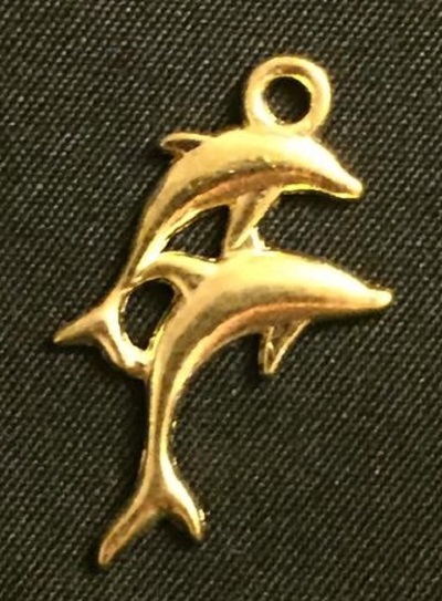 Gold Dolphins Charm